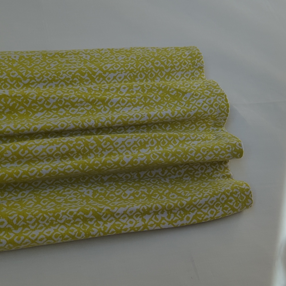 ANN TAYLOR | Sleeveless Empire Waist Chartreuse & White Dress - Picture 8 of 10